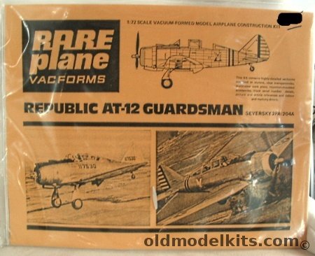 Rareplane 1/72 Republic AT-12 Guardsman (Seversky 2PA 204A) with Injection Details and Decals - Bagged plastic model kit